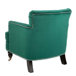 Safavieh Colin Tufted Club Chair , HUD8212 - Emerald / Espresso