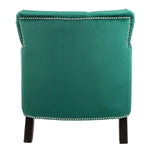 Safavieh Colin Tufted Club Chair , HUD8212 - Emerald / Espresso