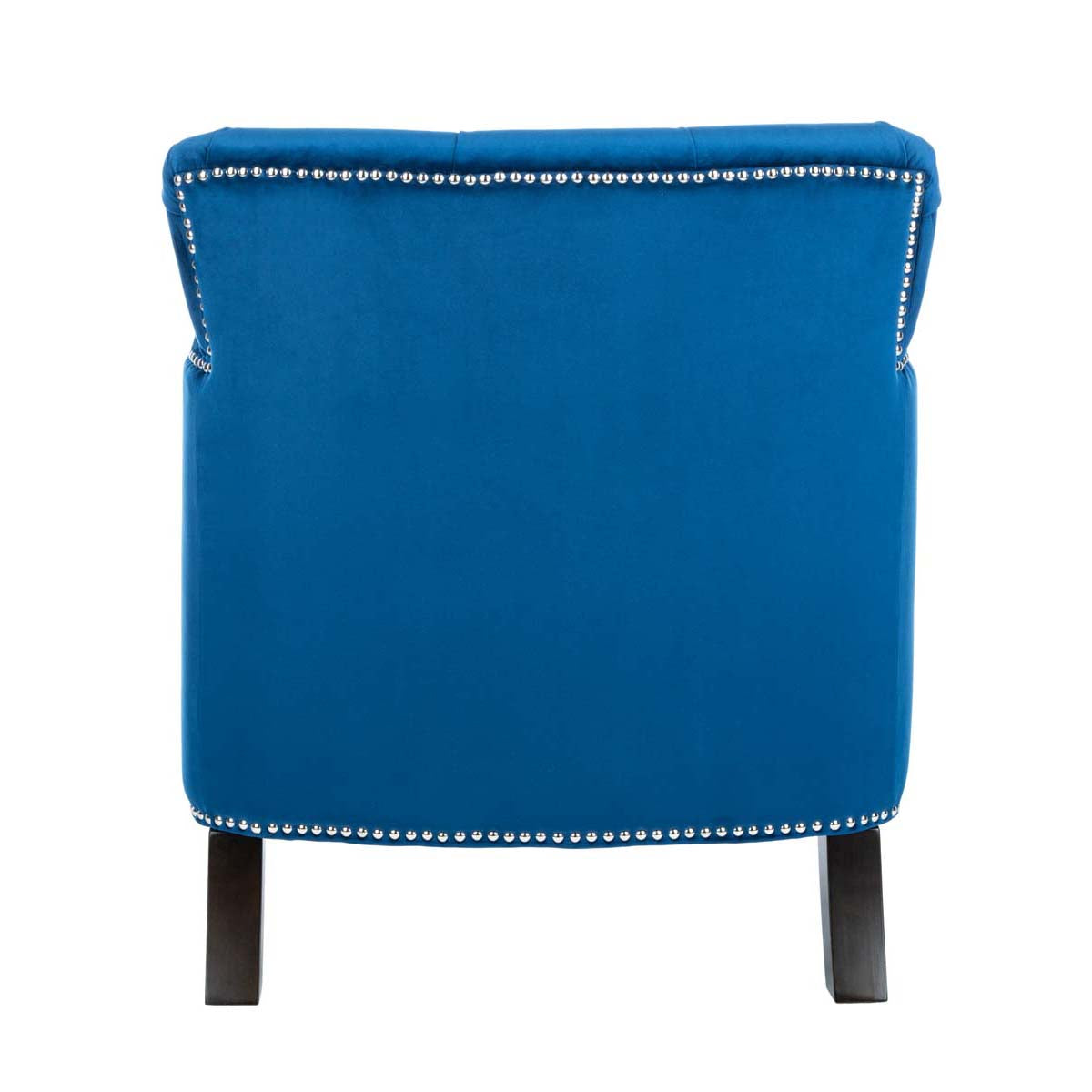 Safavieh Colin Tufted Club Chair , HUD8212 - Navy / Espresso