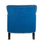 Safavieh Colin Tufted Club Chair , HUD8212 - Navy / Espresso
