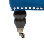 Safavieh Colin Tufted Club Chair , HUD8212 - Navy / Espresso