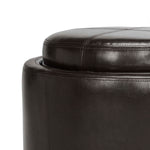 Safavieh Chelsea Round Tray Ottoman , HUD8232 - Brown