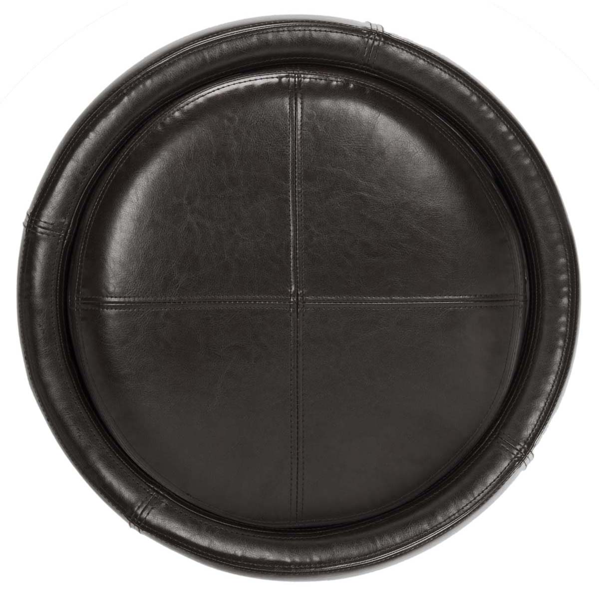 Safavieh Chelsea Round Tray Ottoman , HUD8232 - Brown