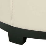 Safavieh Chelsea Round Tray Ottoman , HUD8232 - Flat Cream