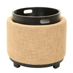 Safavieh Chelsea Round Tray Ottoman , HUD8232 - Gold