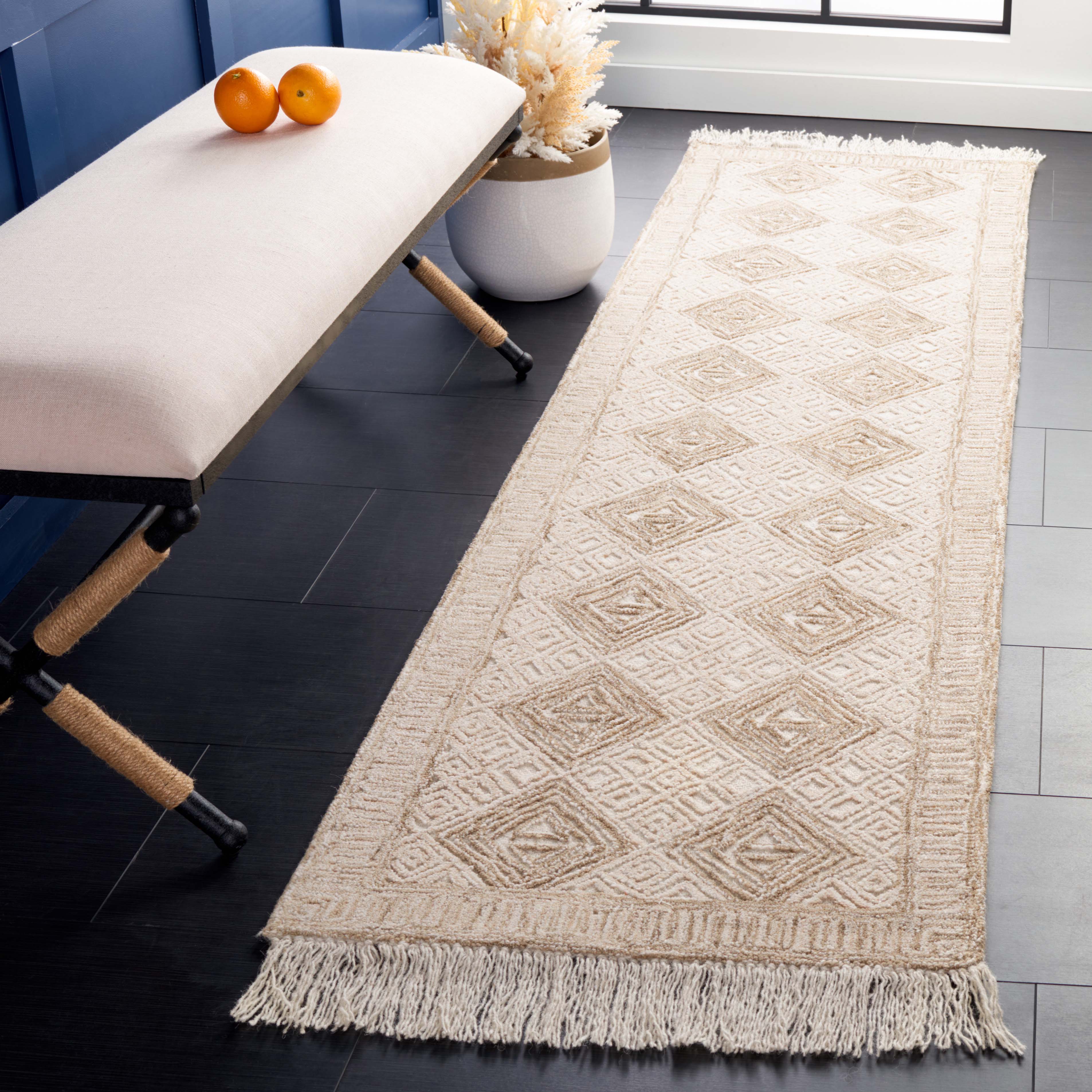 Safavieh Ikat 803 Rug, IKT803 - Ivory / Sage