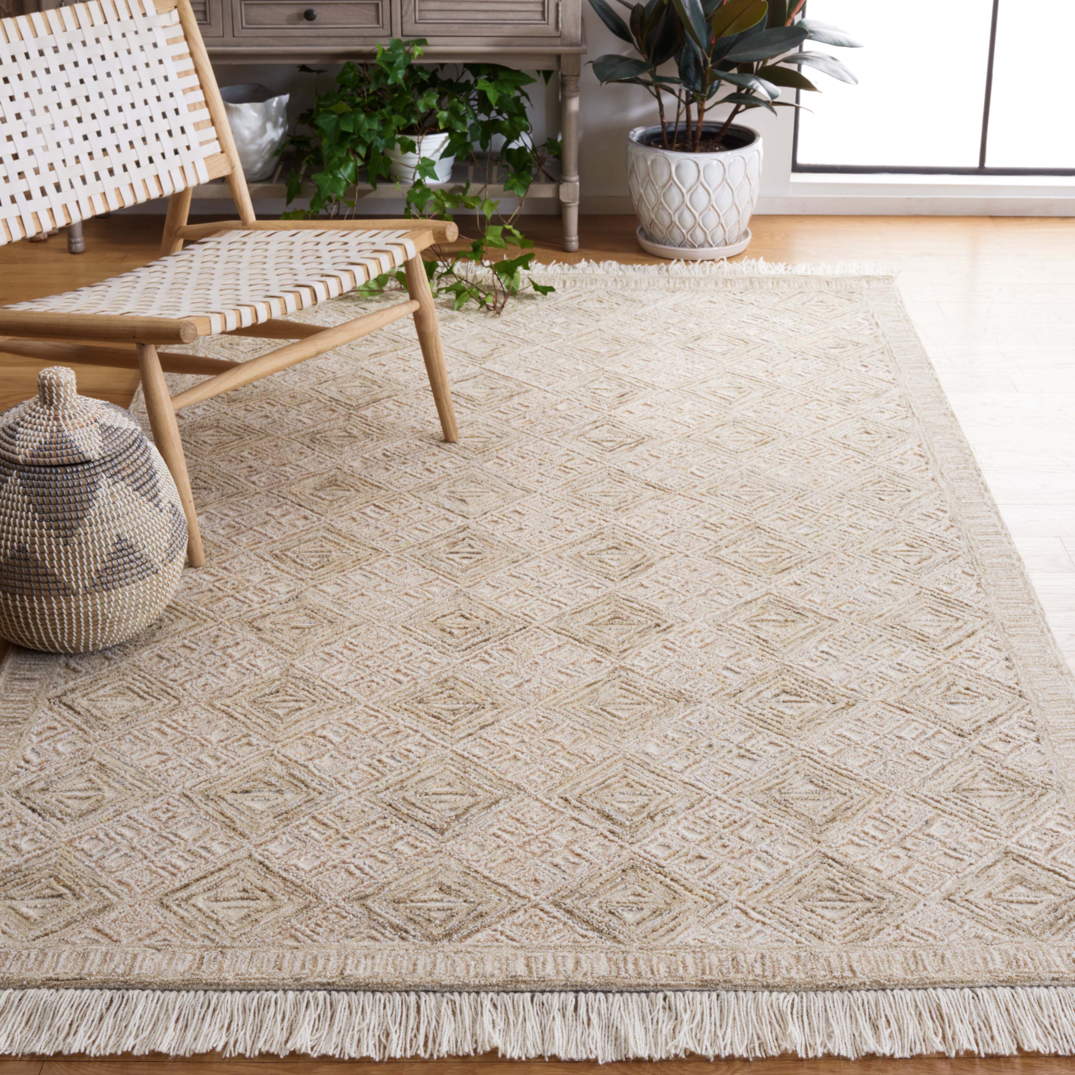 Safavieh Ikat 803 Rug, IKT803 - Ivory / Sage