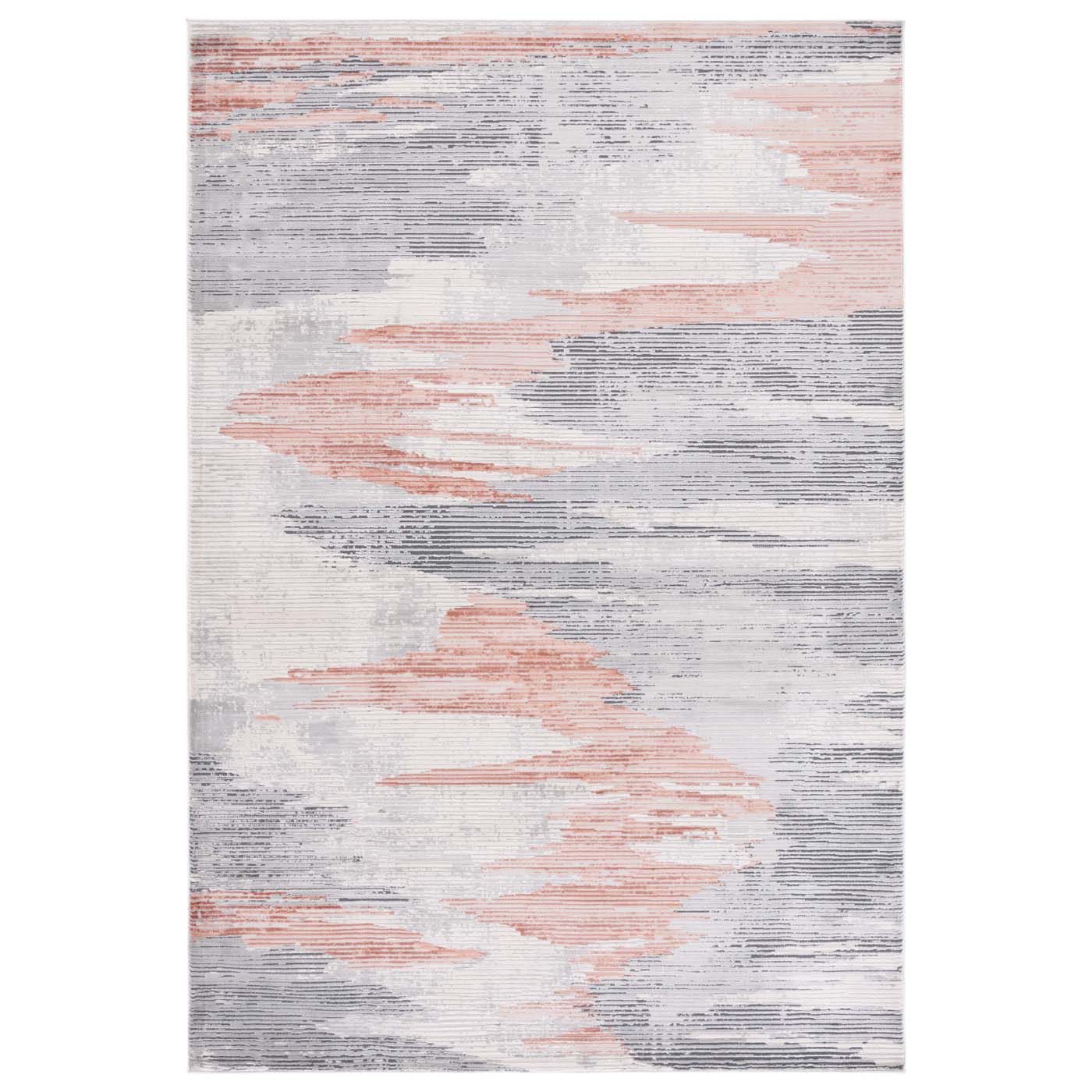 Safavieh Invista 534 Rug, INV534 - Light Grey / Rust