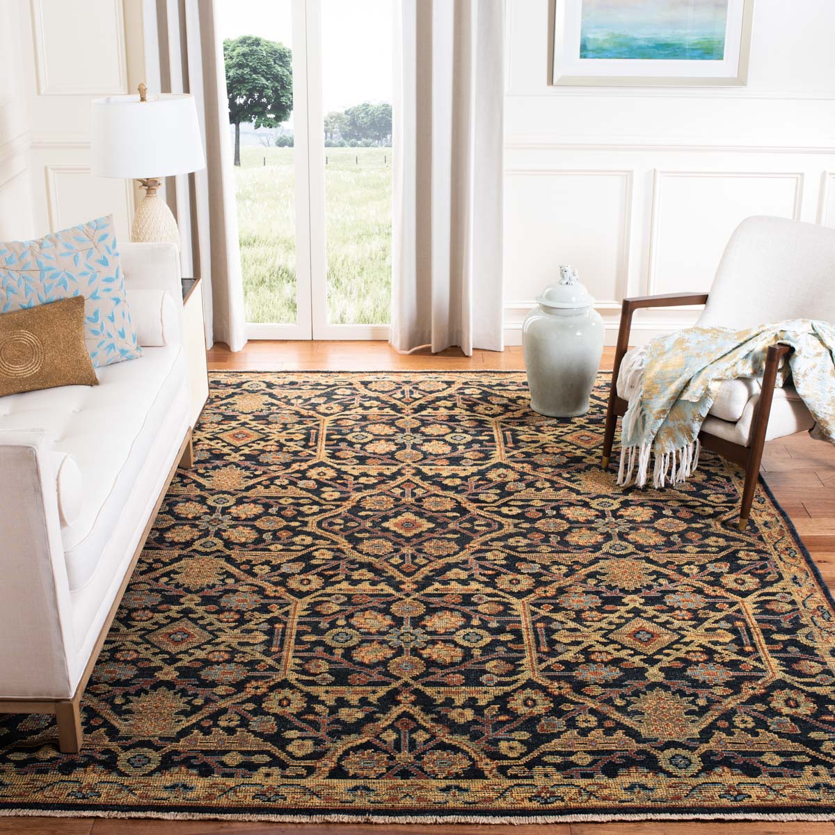 Safavieh Izmir 104 Rug, IZM104 - Blue / Gold