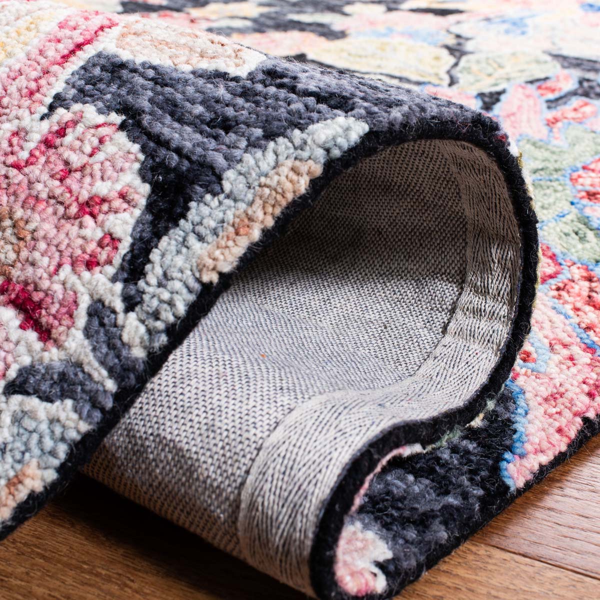 Safavieh Jardin 251 Rug, JAR251 - Charcoal / Red