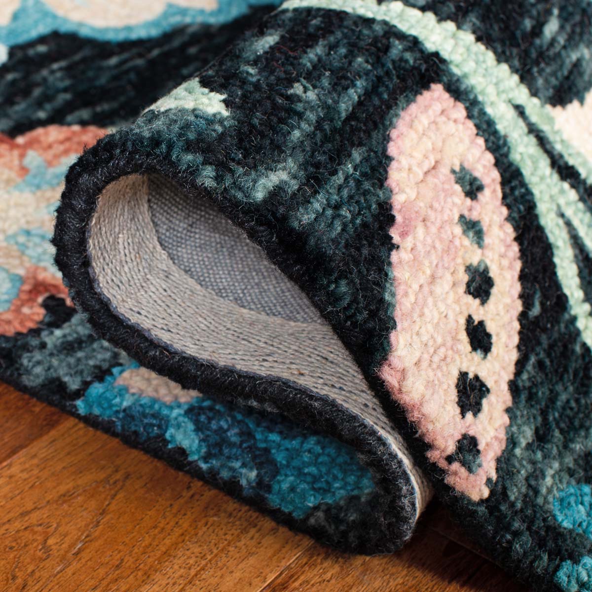 Safavieh Jardin 252 Rug, JAR252 - Charcoal / Blue