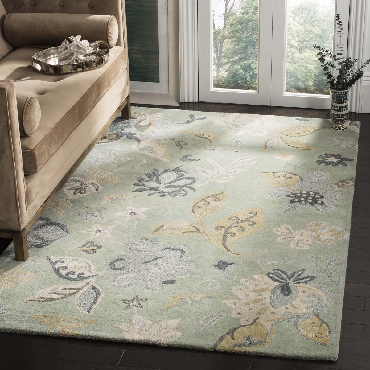 Safavieh Jardin 451 Rug, JAR451 - Light Green / Multi