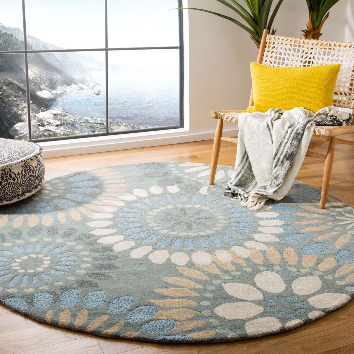 Safavieh Jardin 455 Rug, JAR455 - Grey / Blue