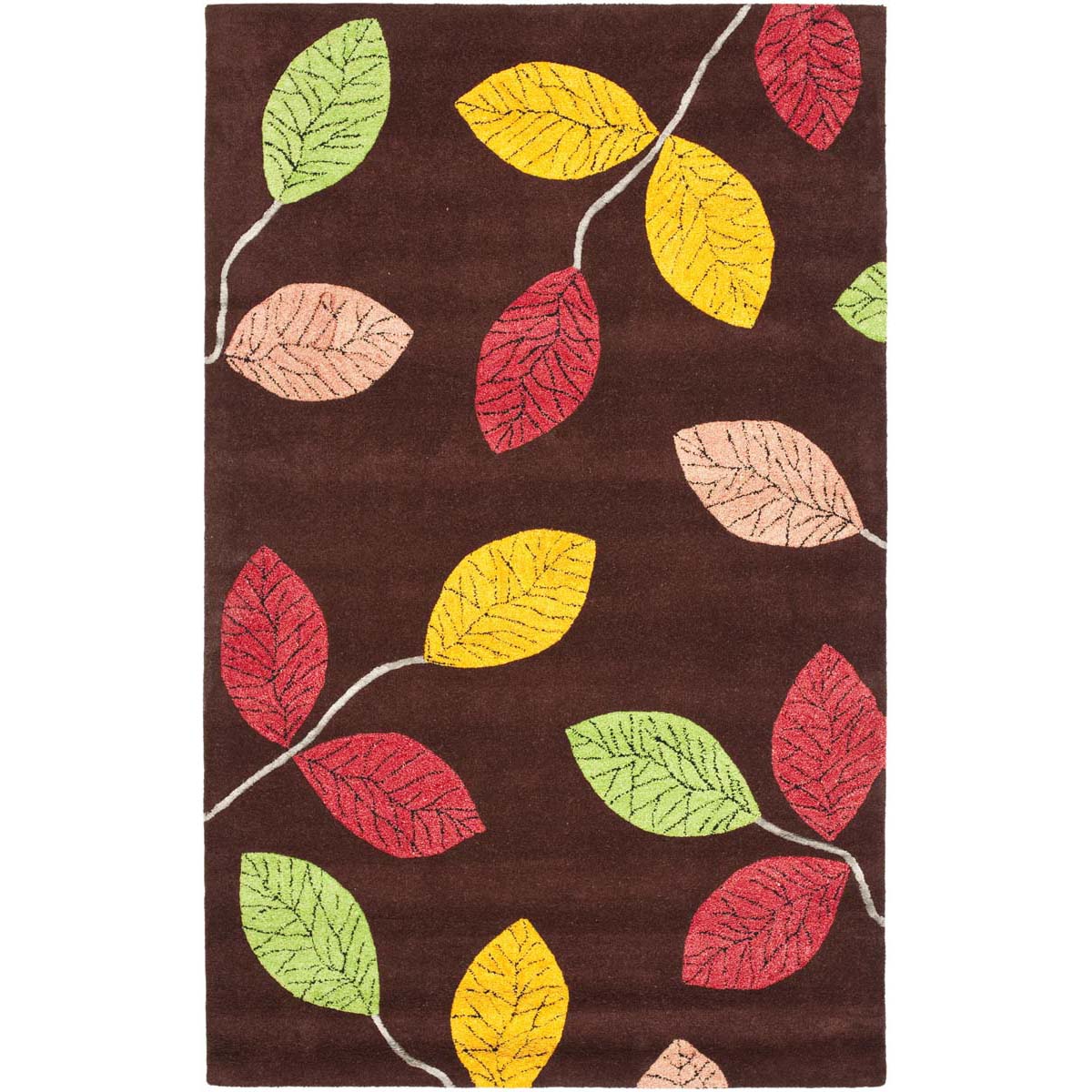 Safavieh Jardin 525 Rug, JAR525 - Dark Brown / Multi