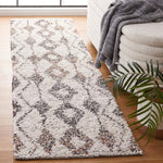 Safavieh Jericho Shag 102 Rug, JER102 - Ivory / Black