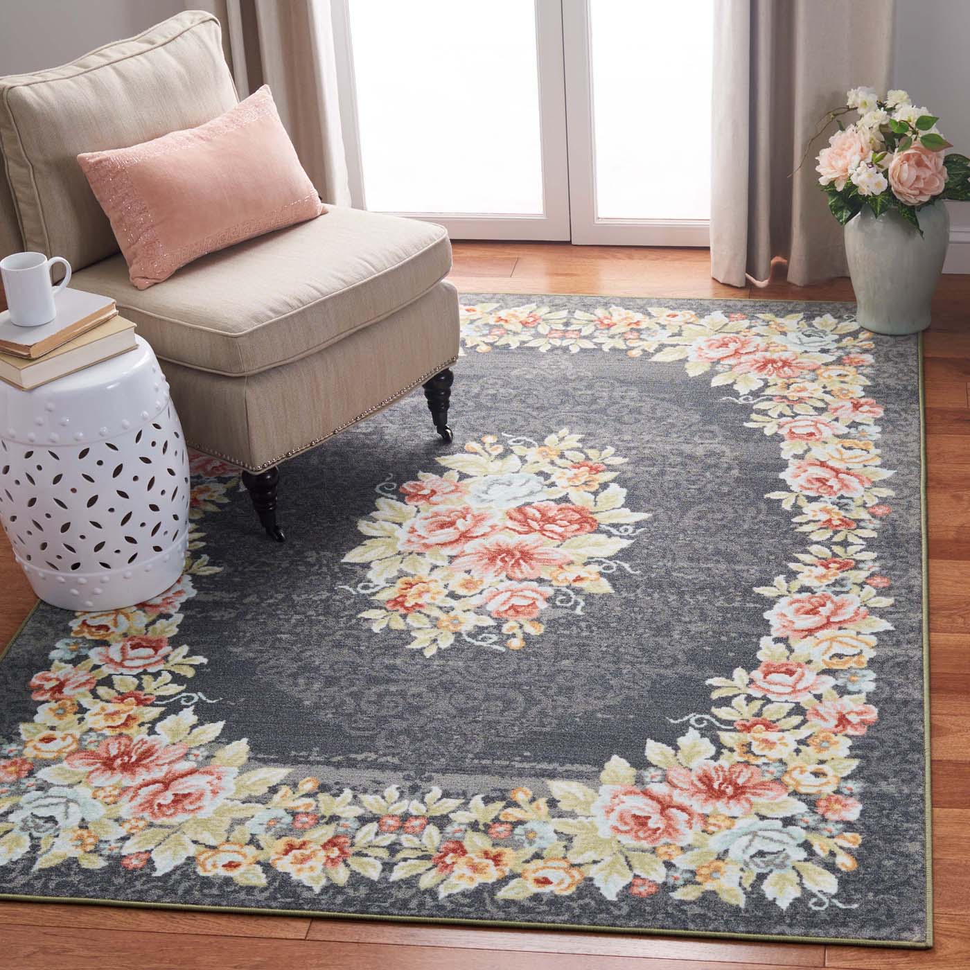 Safavieh Journey 125 Rug, JNY125 - Grey / Pink