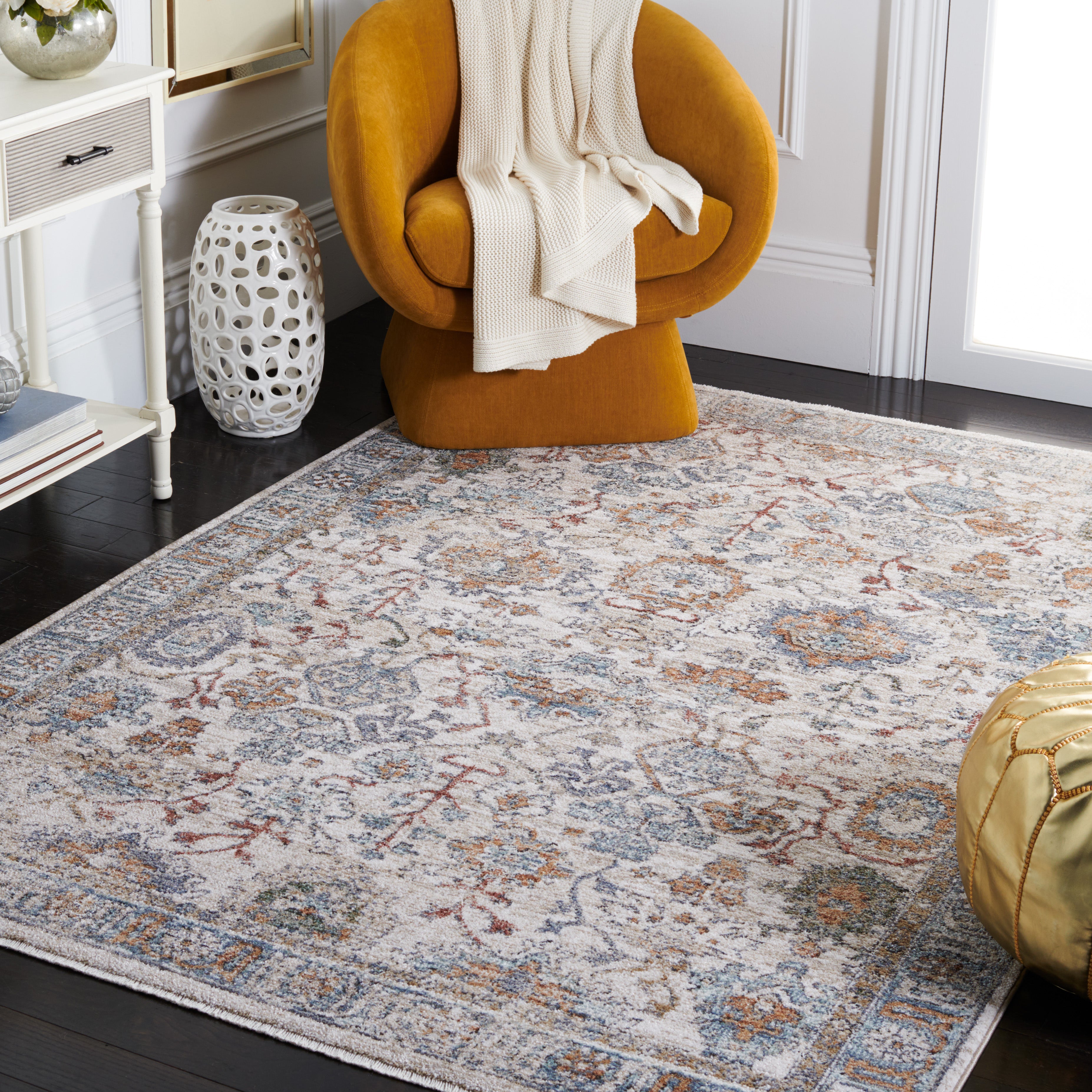 Safavieh Jasmine 319 Rug, JSM319 - Ivory / Blue