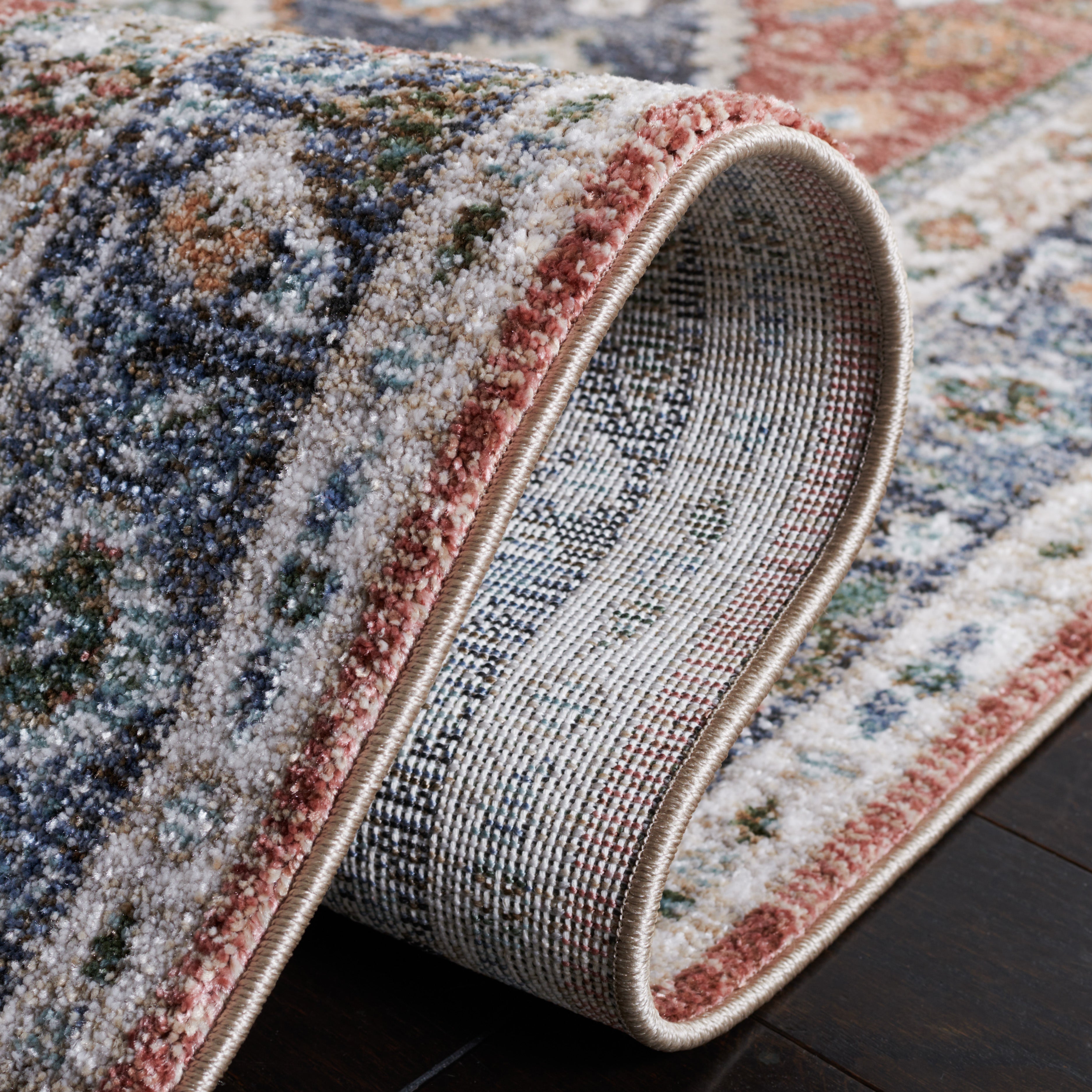 Safavieh Jasmine 329 Rug, JSM329 - Rust / Navy