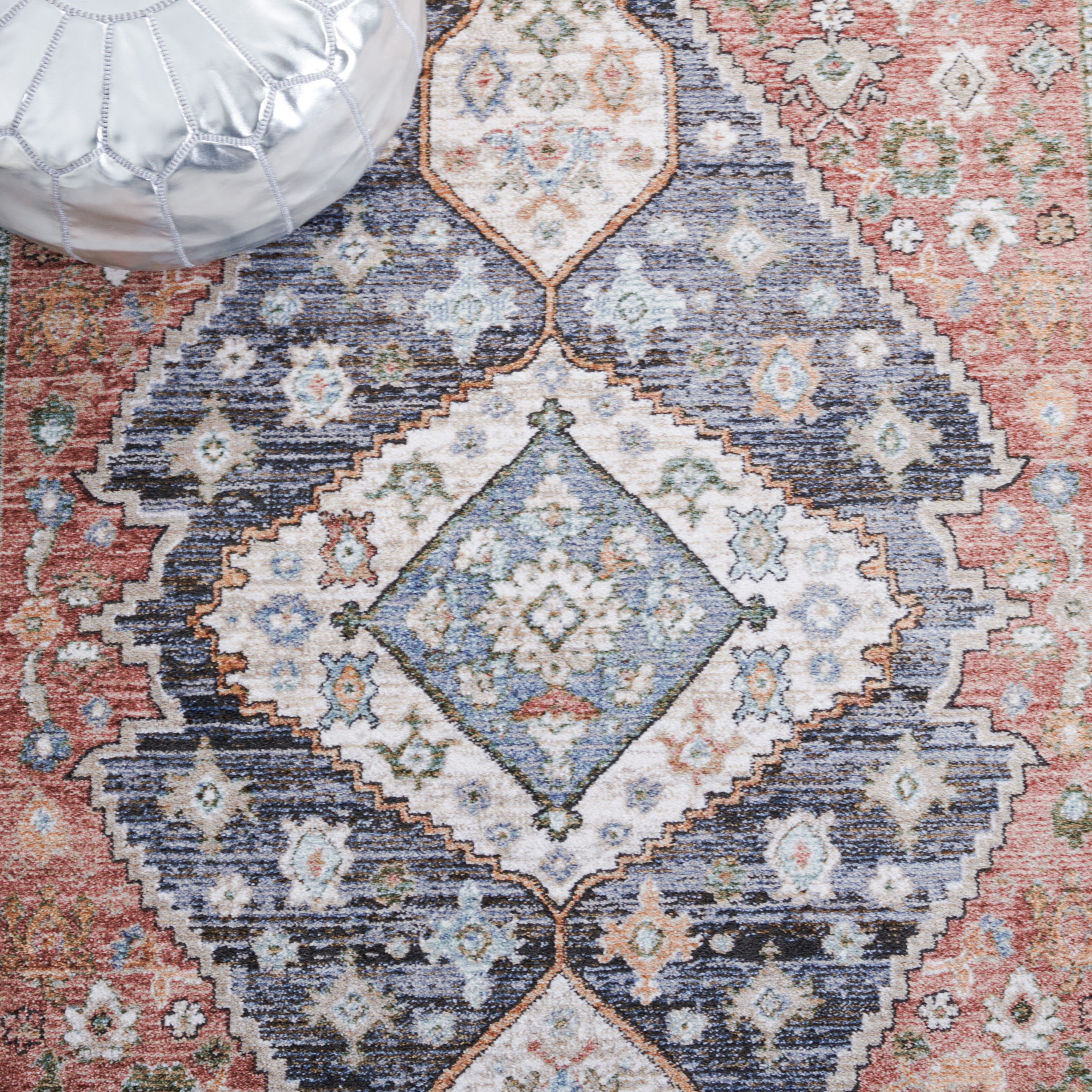 Safavieh Jasmine 329 Rug, JSM329 - Rust / Navy