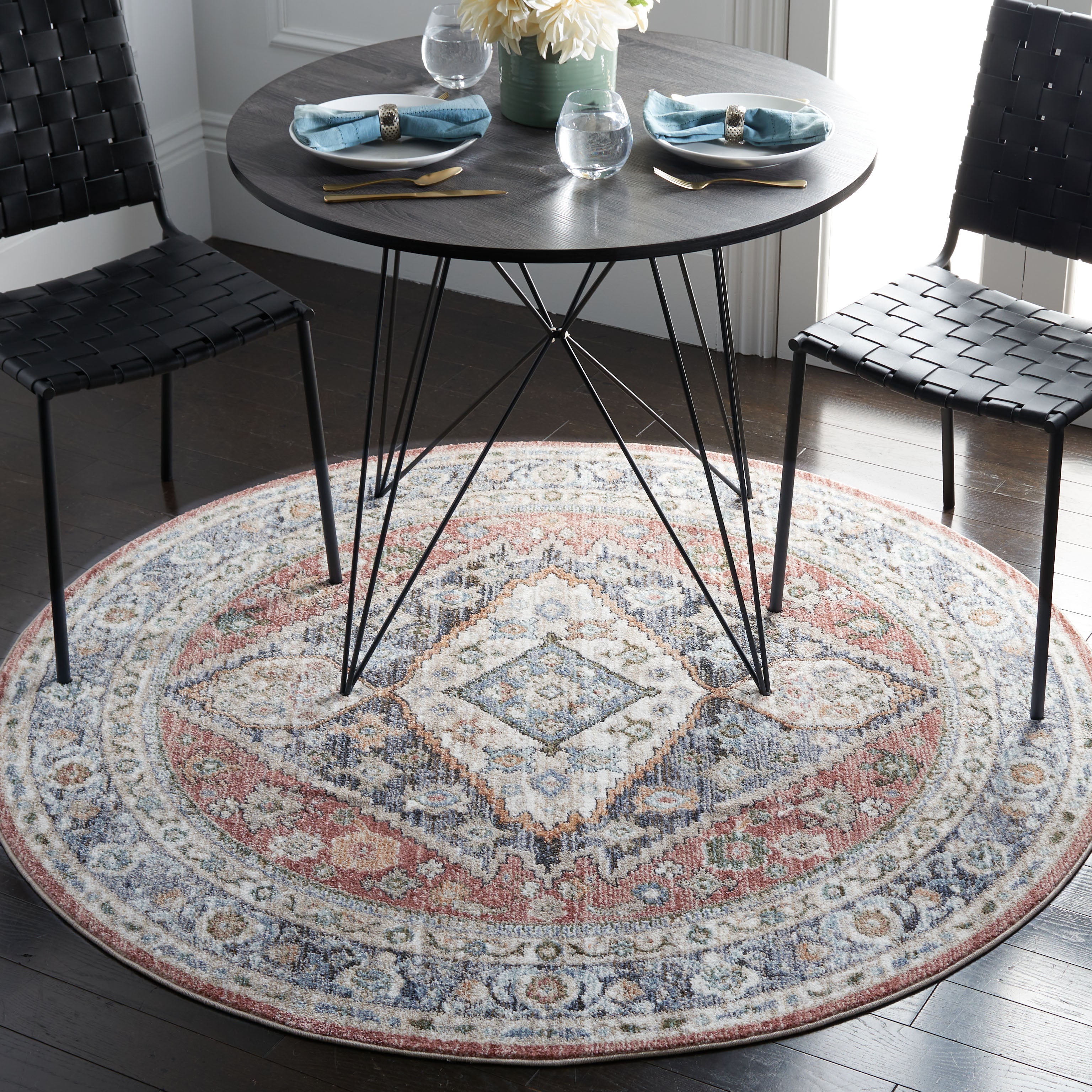 Safavieh Jasmine 329 Rug, JSM329 - Rust / Navy