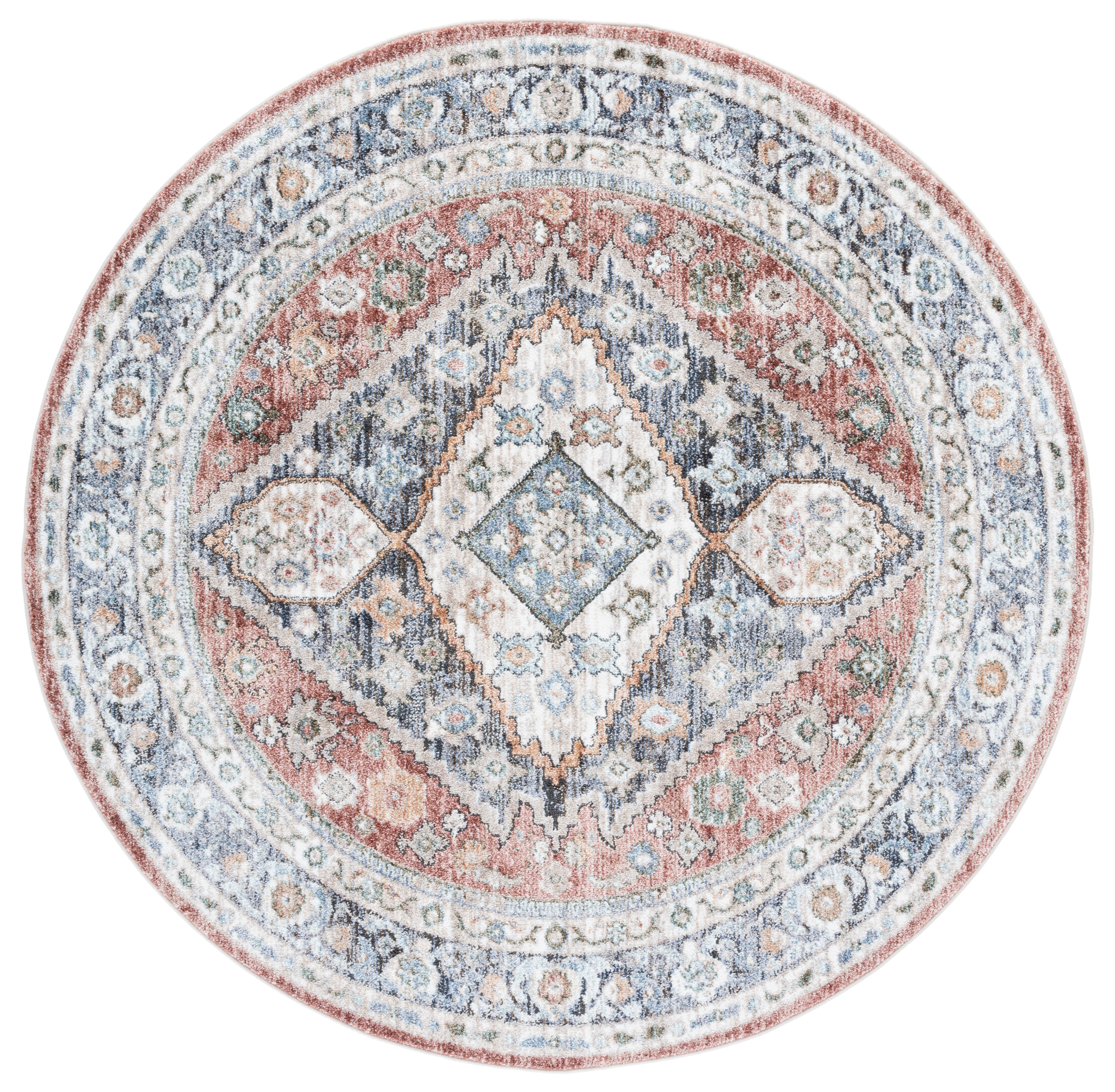 Safavieh Jasmine 329 Rug, JSM329 - Rust / Navy