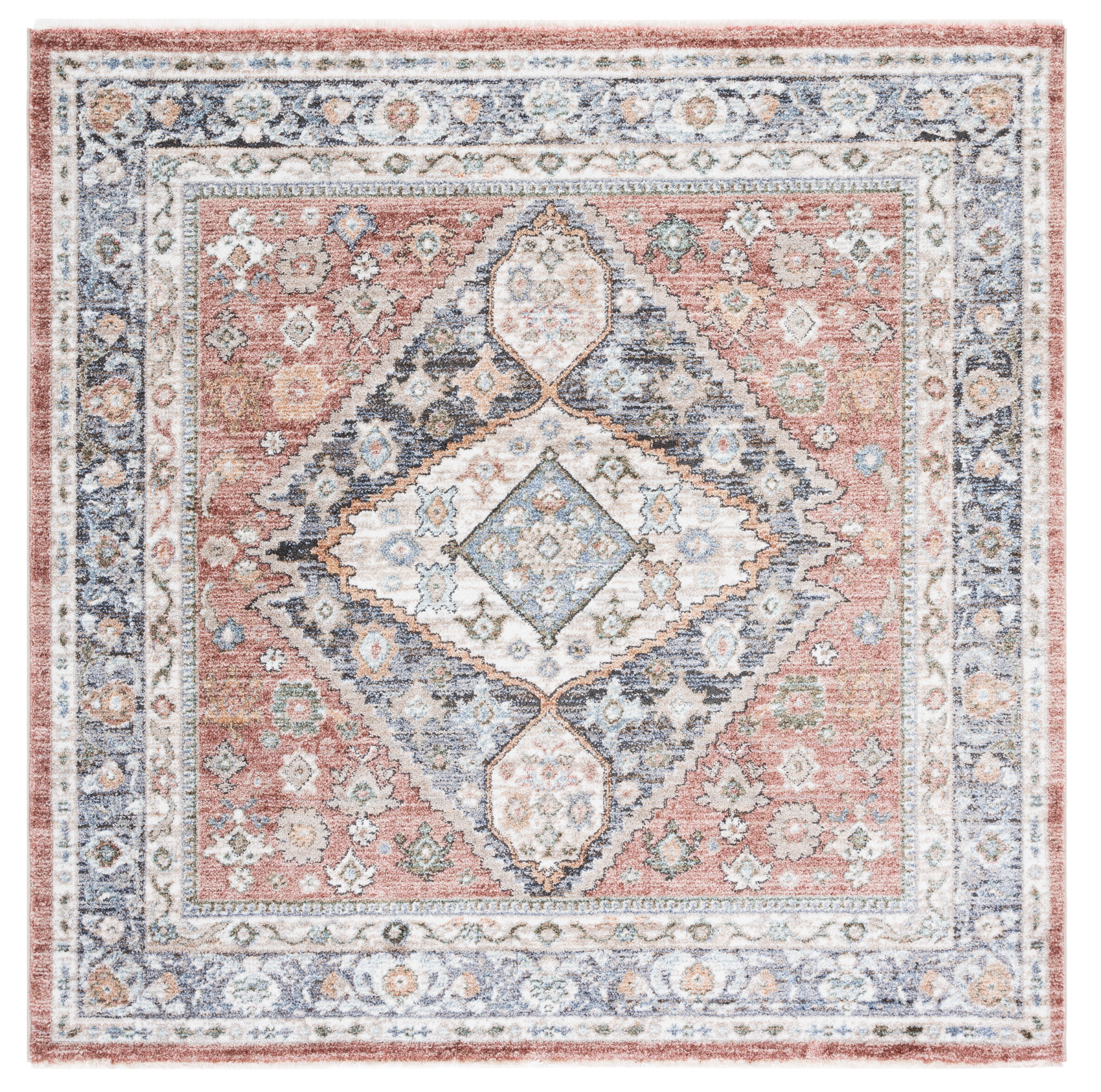 Safavieh Jasmine 329 Rug, JSM329 - Rust / Navy