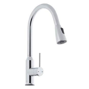 Solea Prosper Single Control Dual Function Spray Pull Down Stainless Steel 9.3X2.1X16 Kitchen Faucet