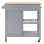 Safavieh Locklyn 1 Door 2 Drawer 2 Shelf Kitchen Cart , KCH8703 - Grey / Natural