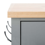 Safavieh Locklyn 1 Door 2 Drawer 2 Shelf Kitchen Cart , KCH8703 - Grey / Natural