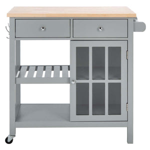 Safavieh Locklyn 1 Door 2 Drawer 2 Shelf Kitchen Cart , KCH8703