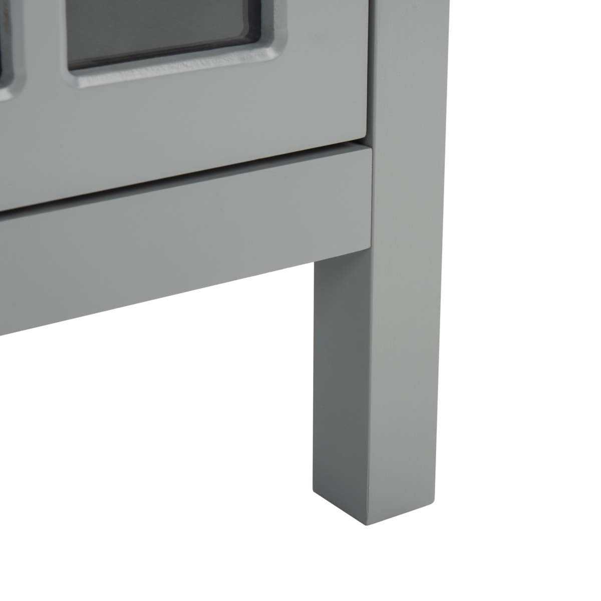 Safavieh Locklyn 1 Door 2 Drawer 2 Shelf Kitchen Cart , KCH8703 - Grey / Natural