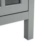 Safavieh Locklyn 1 Door 2 Drawer 2 Shelf Kitchen Cart , KCH8703 - Grey / Natural