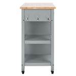 Safavieh Locklyn 1 Door 2 Drawer 2 Shelf Kitchen Cart , KCH8703 - Grey / Natural