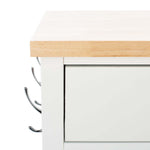 Safavieh Locklyn 1 Door 2 Drawer 2 Shelf Kitchen Cart , KCH8703 - White / Natural