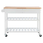 Safavieh Kiko 2 Drawer 2 Shelf Kitchen Cart , KCH8704 - White / Natural
