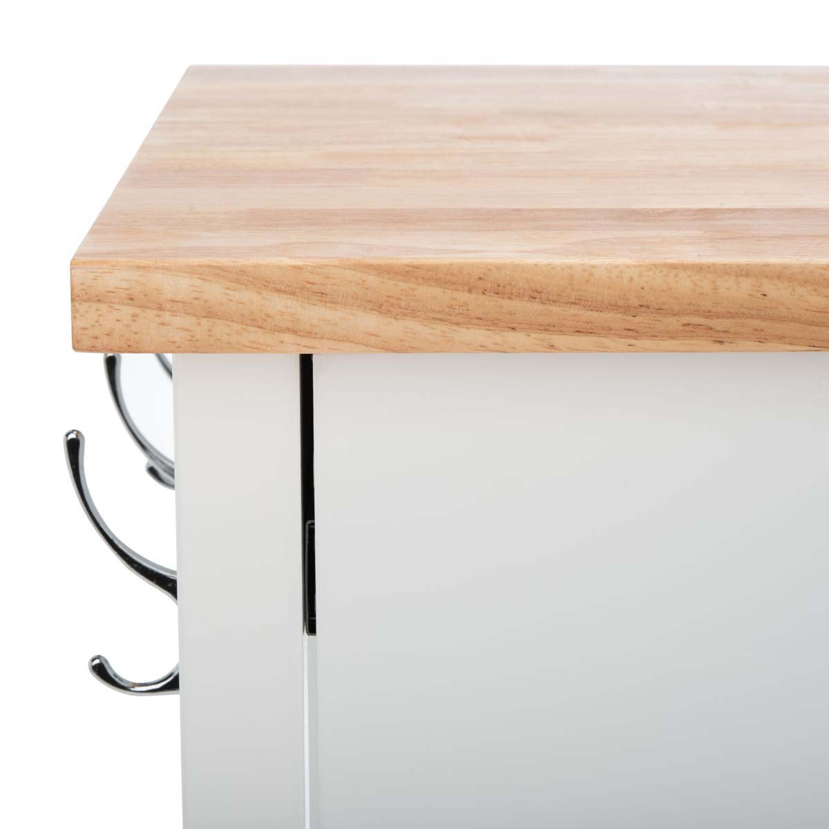 Safavieh Kiko 2 Drawer 2 Shelf Kitchen Cart , KCH8704 - White / Natural