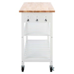 Safavieh Kiko 2 Drawer 2 Shelf Kitchen Cart , KCH8704 - White / Natural