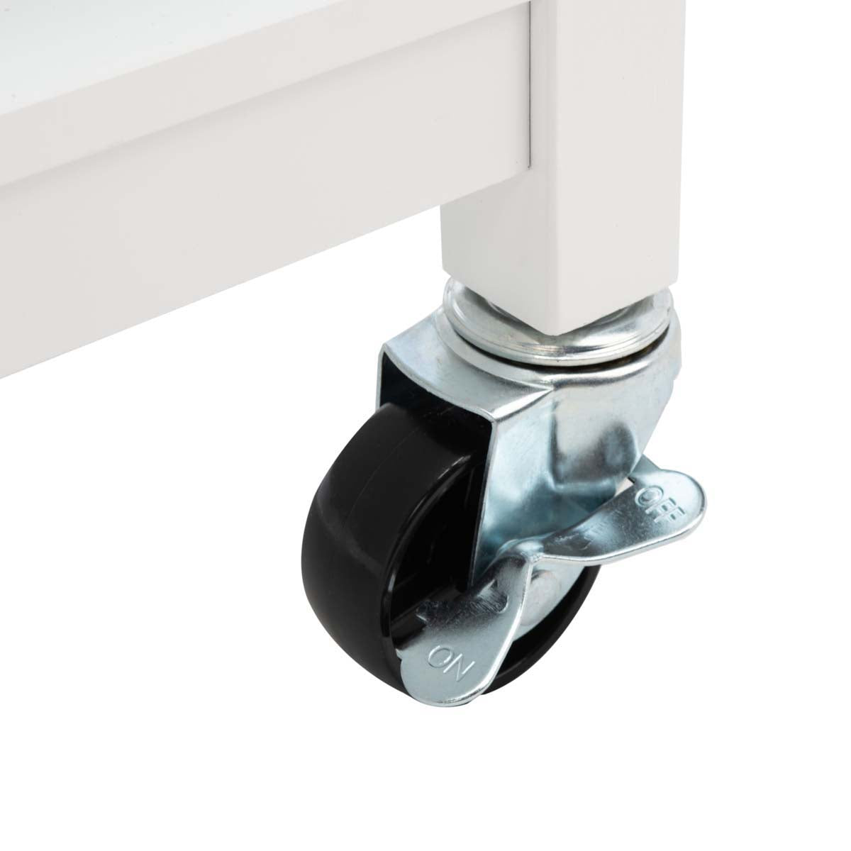 Safavieh Kesler 2 Door 1 Shelf Kitchen Cart , KCH8705 - White / Natural