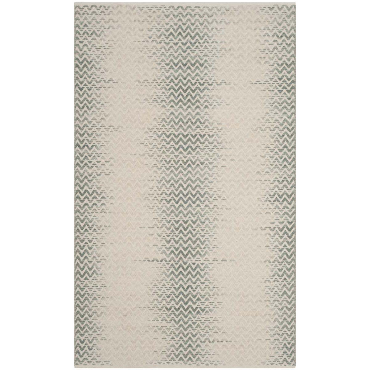 Safavieh Cotton Kilim 121 Rug, KLC121 - Dark Green / Ivory