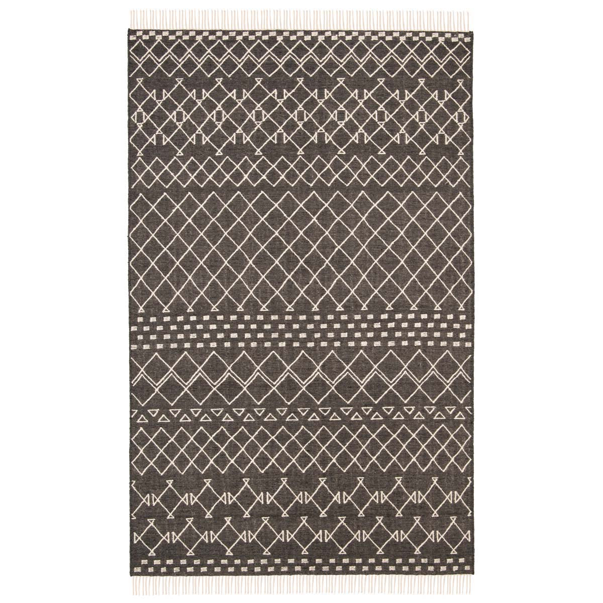 Safavieh Kilim 522 Rug, KLM522 - Charcoal / Ivory