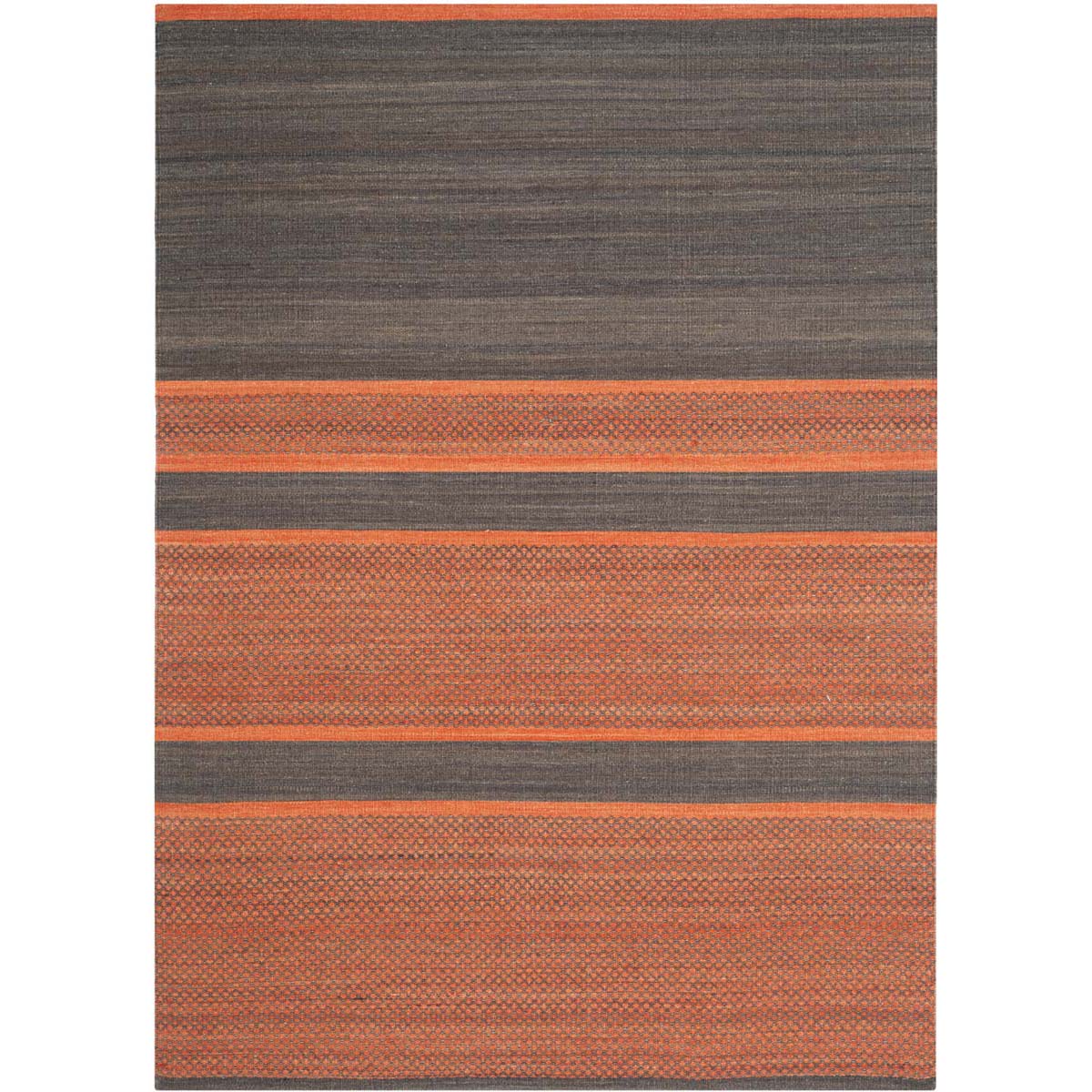 Safavieh Kilim 952 Rug, KLM952 - Dark Grey / Orange