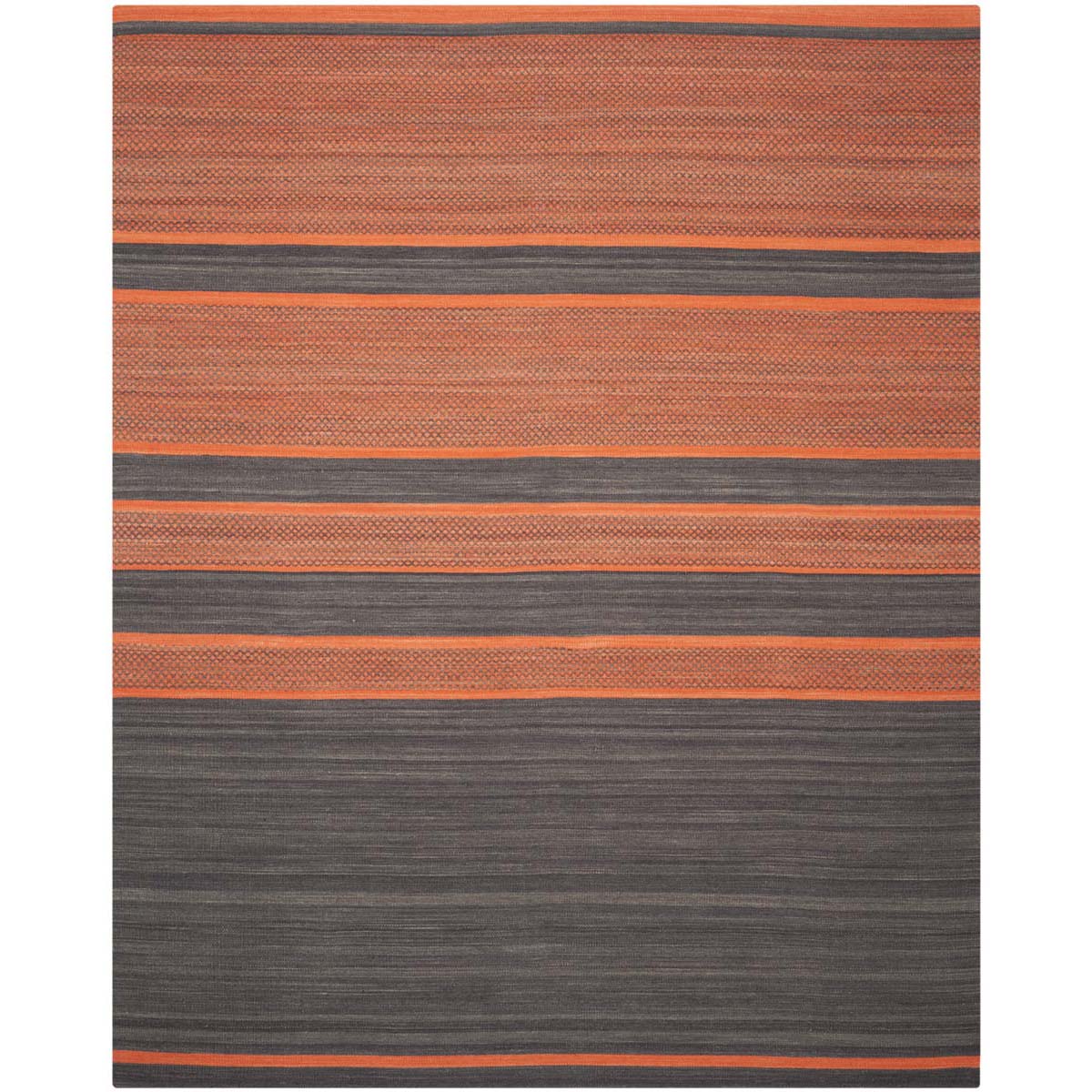Safavieh Kilim 952 Rug, KLM952 - Dark Grey / Orange