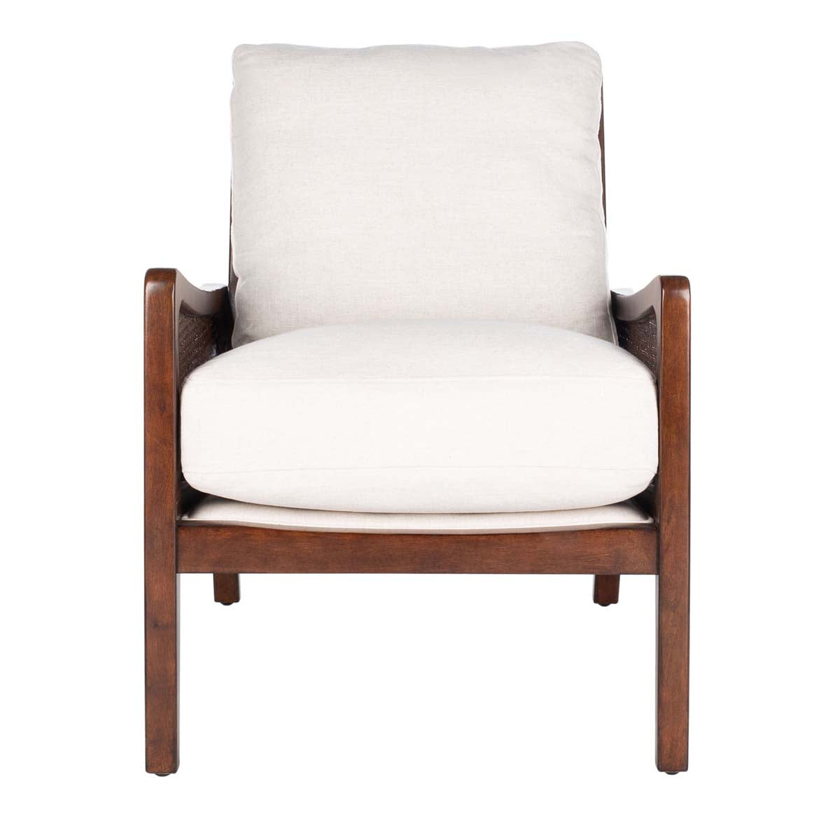 Safavieh Couture Moretti Wood Frame Accent Chair - Oatmeal