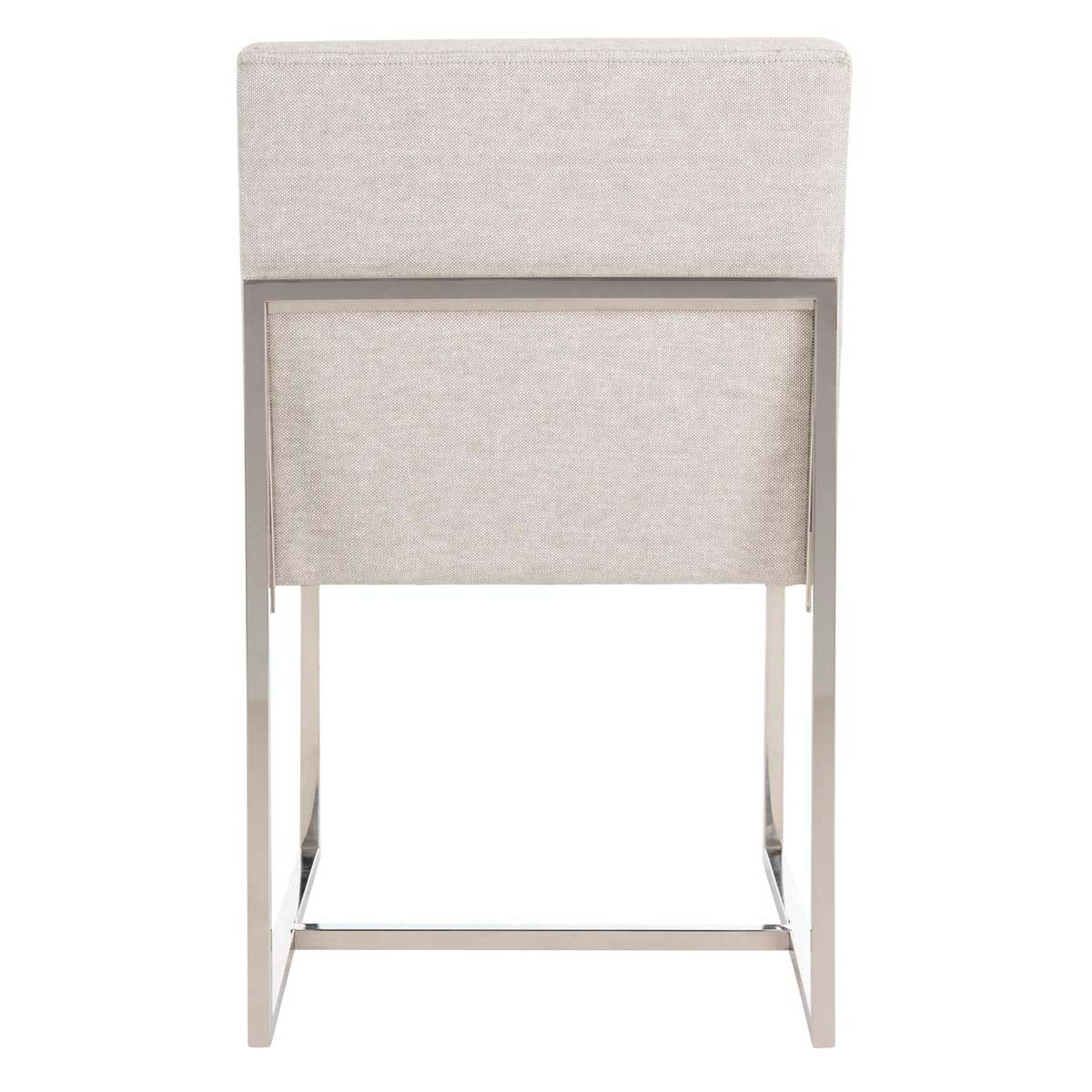 Safavieh Couture Lombardi Chrome Dining Chair - Grey / White