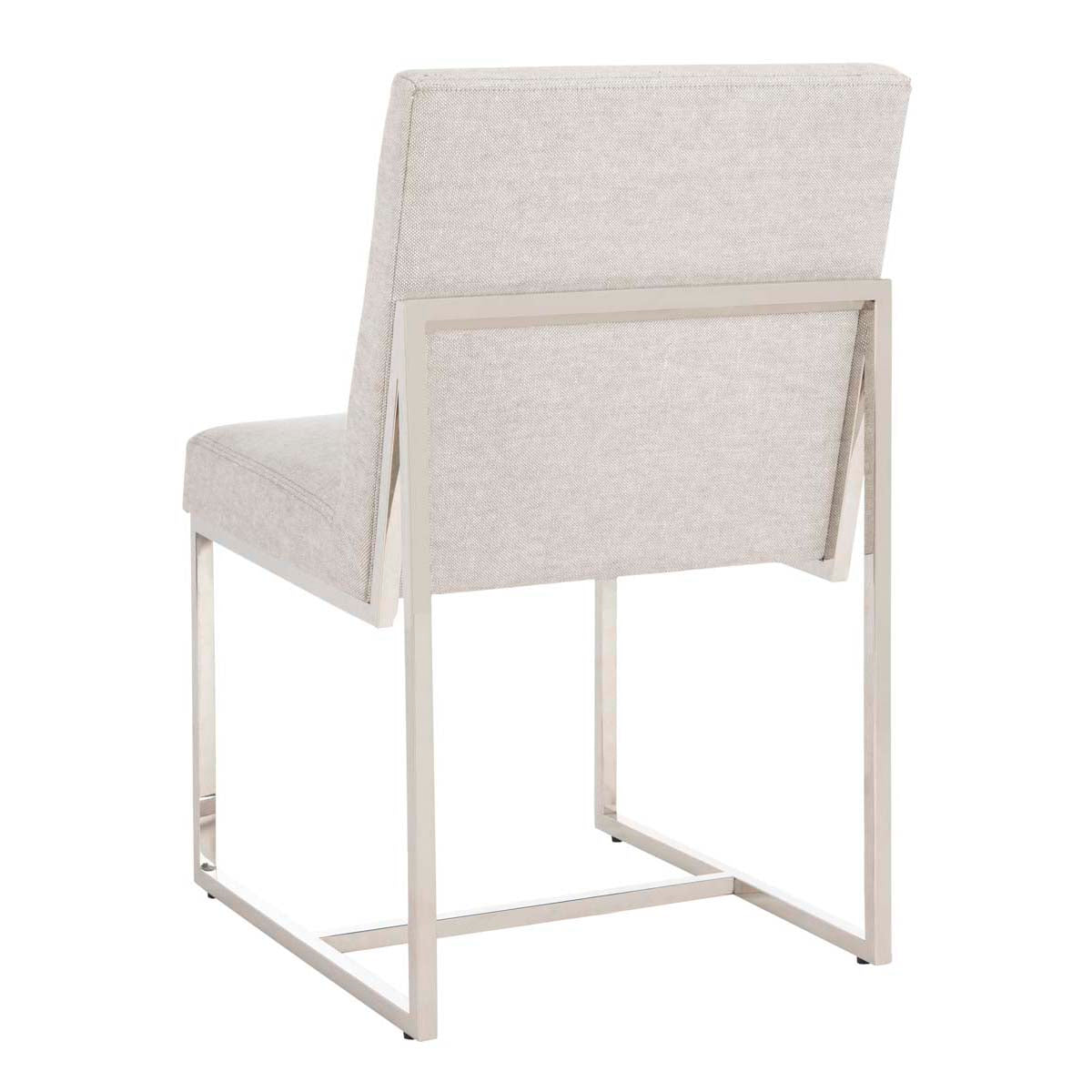 Safavieh Couture Lombardi Chrome Dining Chair - Grey / White