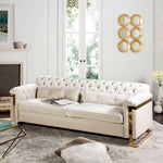 Safavieh Couture Lethbridge Velvet Sofa - White
