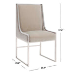 Safavieh Couture Arteaga Velvet Dining Chair - Giotto Almond