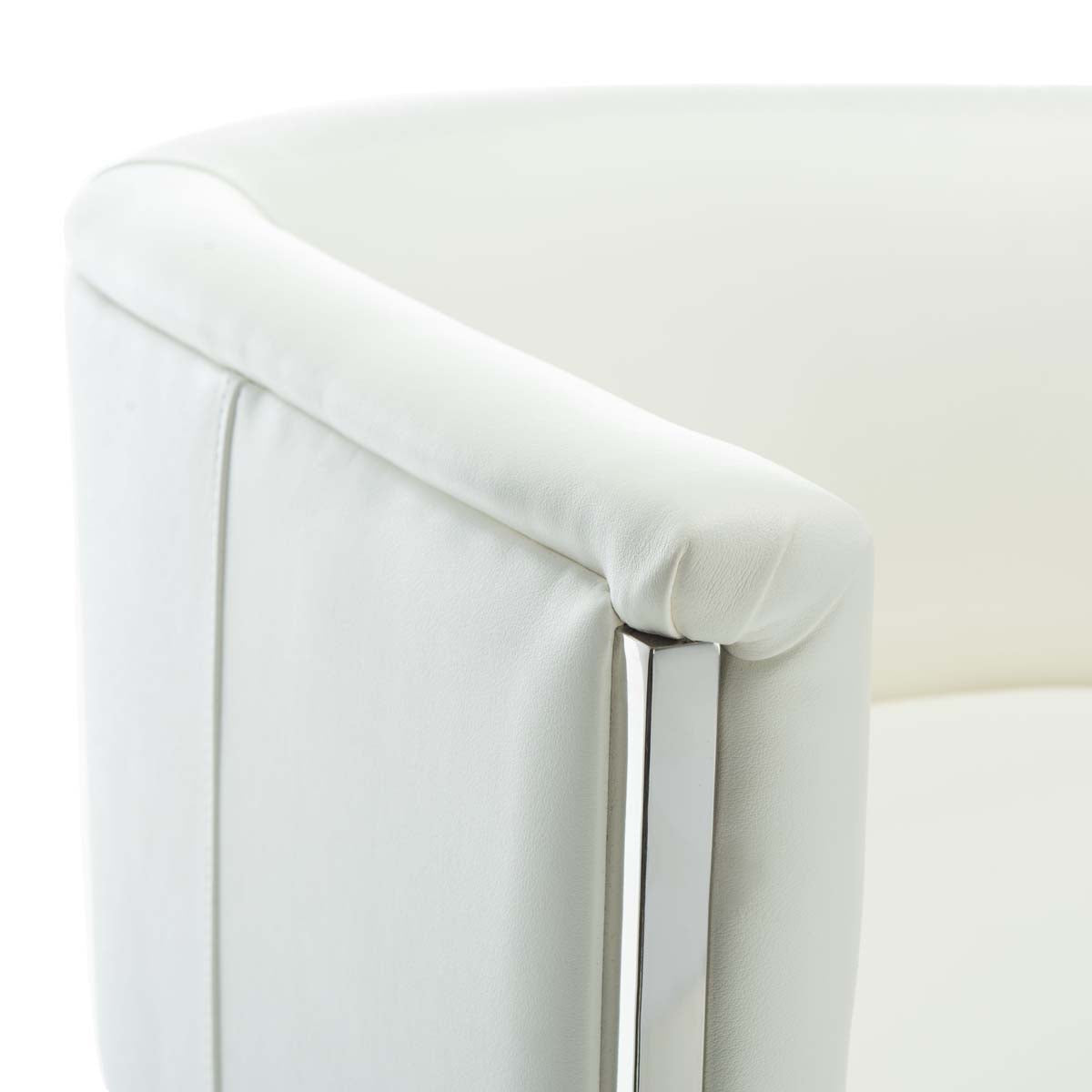 Safavieh Couture Shiloh Leather Bar Stool - Nobility White