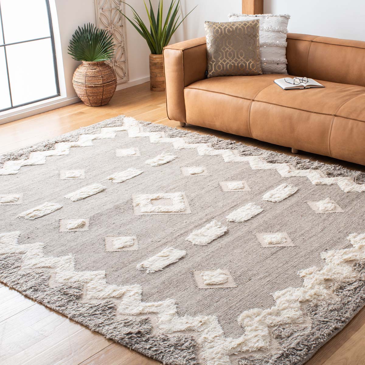 Safavieh Kenya 459 Rug, KNY459 - Grey / Ivory