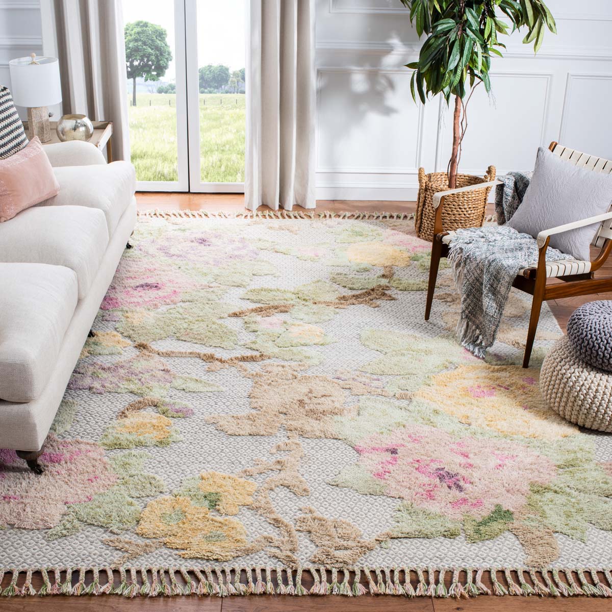 Safavieh Kenya 802 Rug, KNY802 - Pink / Grey